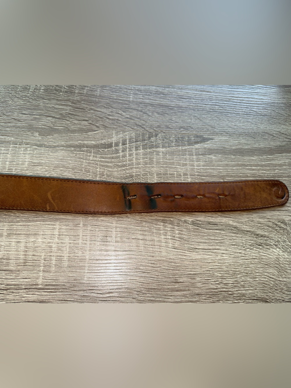 Origin USA Raw Edge Whiskey Brown Full-Grain Leather Belt - Picture 5 of 7